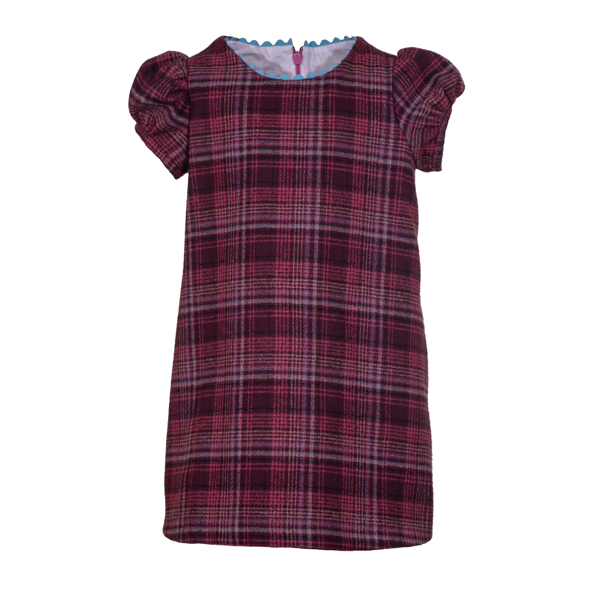 Francie Dress, Plum Plaid