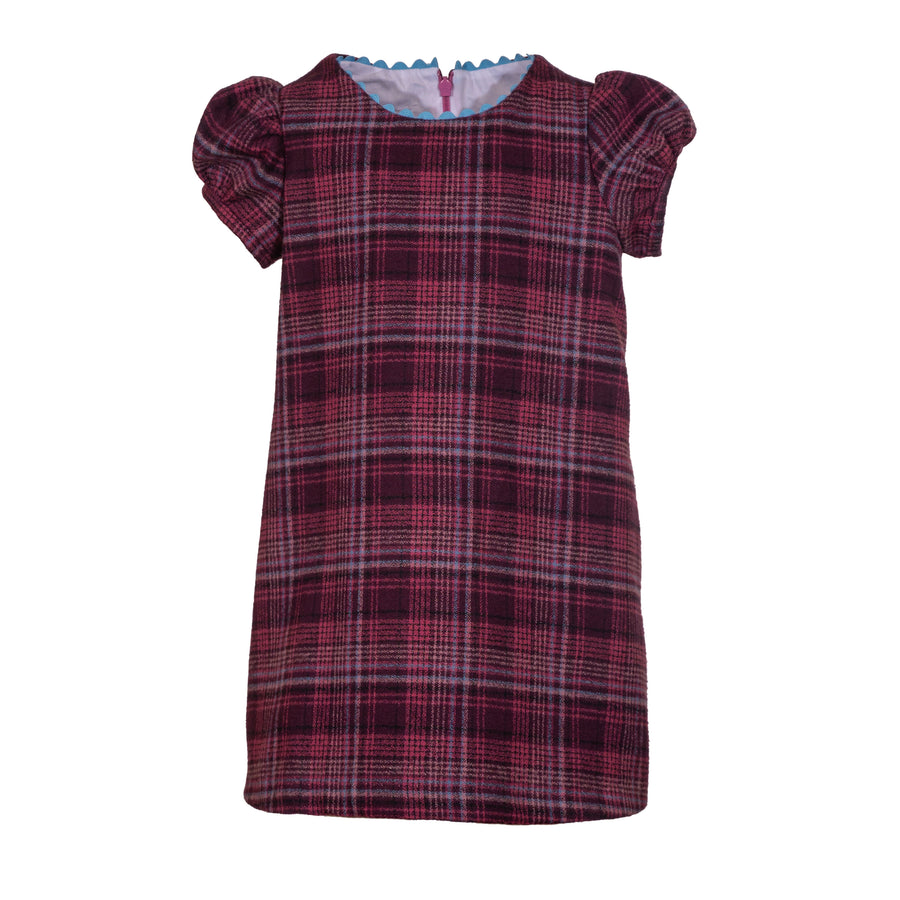 Francie Dress, Plum Plaid