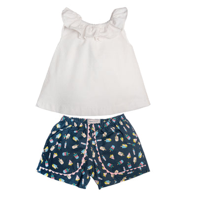 Maggie Blouse, White Cap