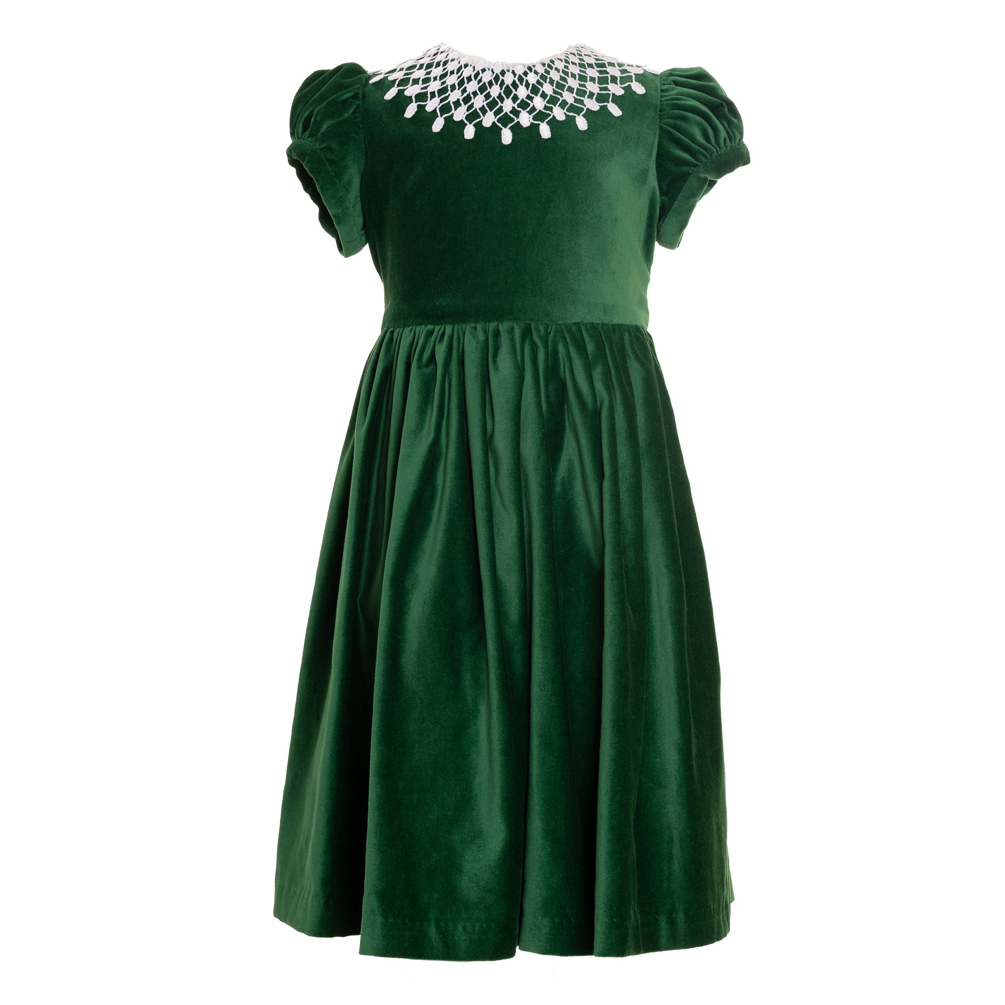 Caroline Dress, Evergreen Velvet