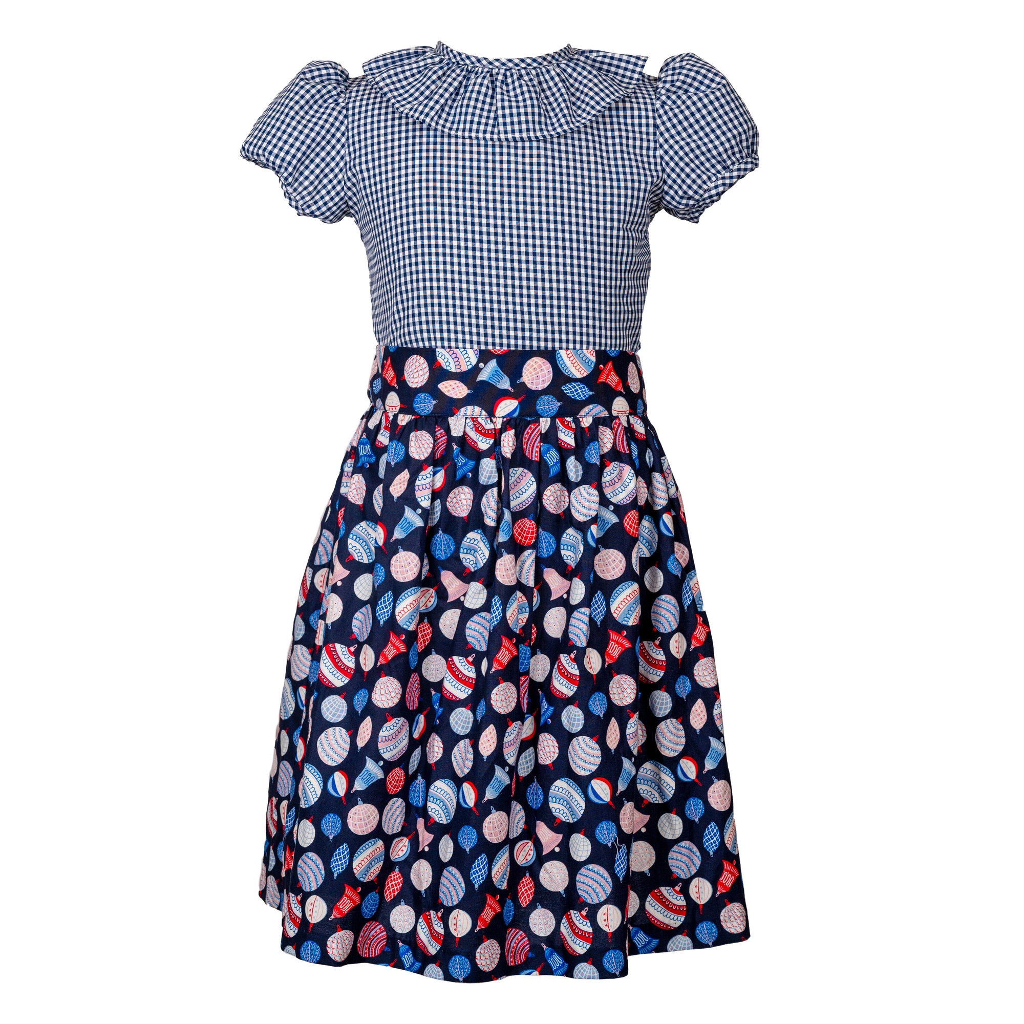 Molly Blouse, Navy Check