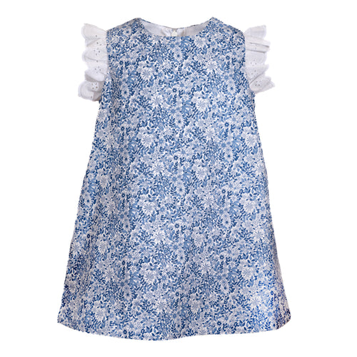 Francie Dress, Blue Willow