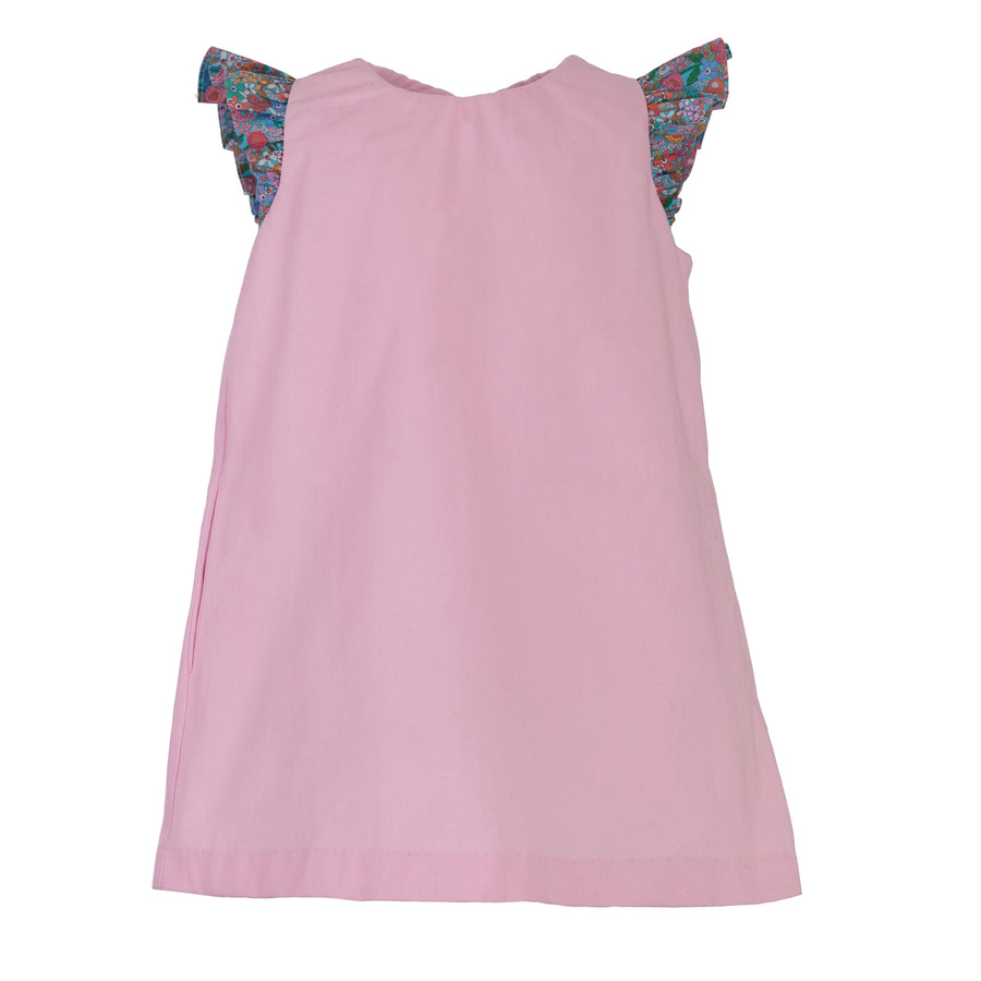Francie Dress, Bubblegum Pink with Poppy Sleeve
