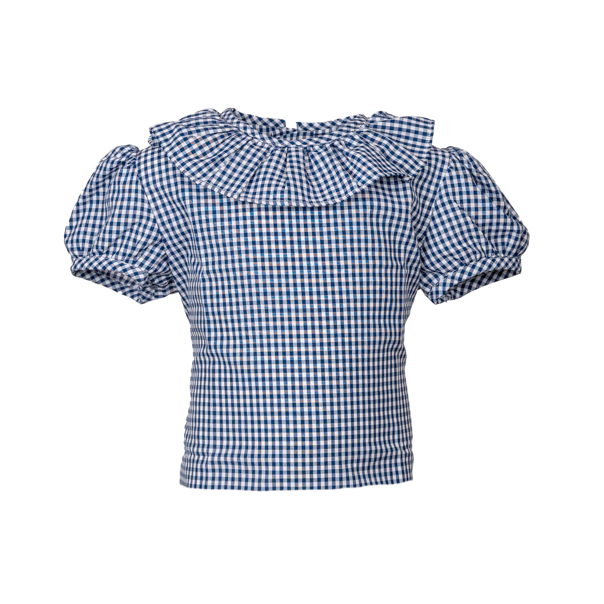 Molly Blouse, Navy Check